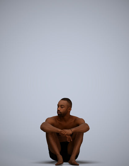 photogrammetry 3D man pool, realistic human model archviz FBX