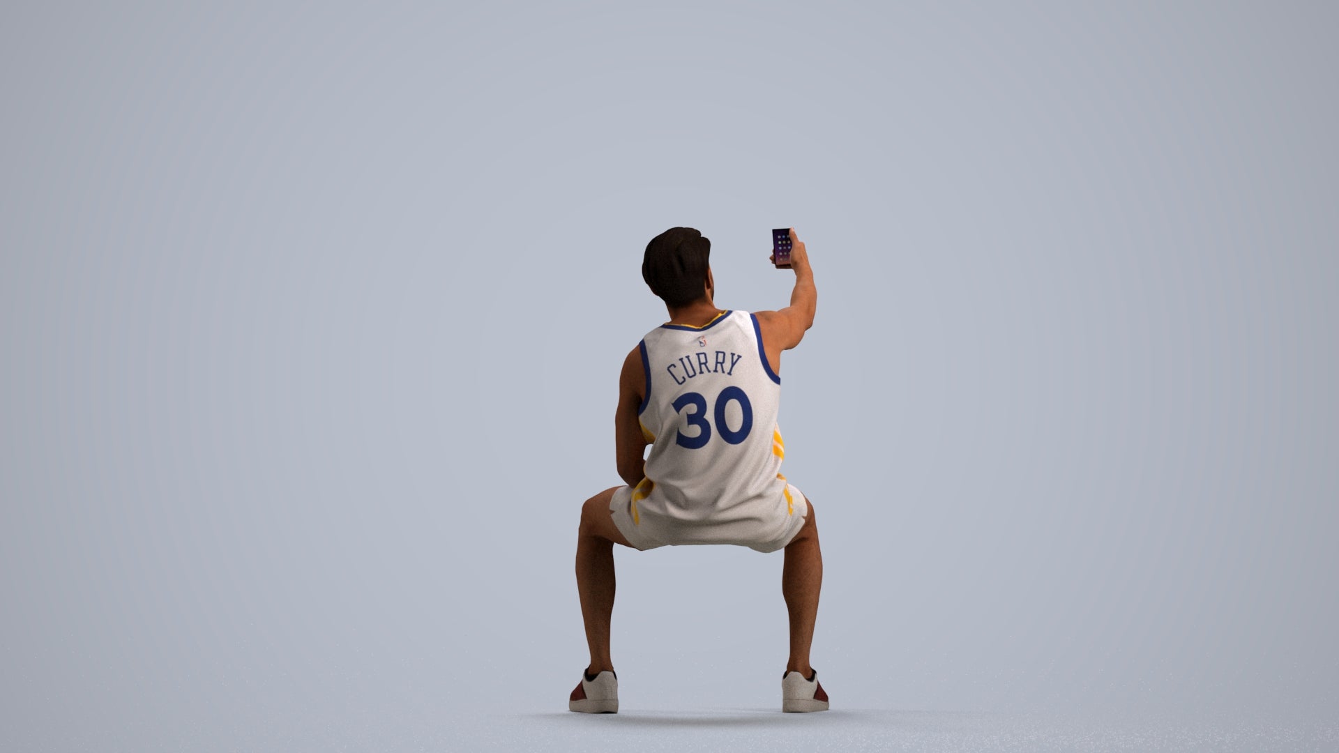 3D people model man sport, scanned human for 3ds Max rendering, front view render