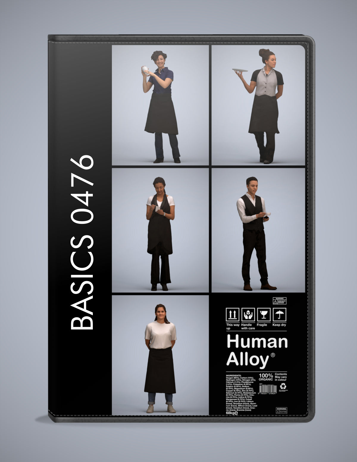 5 3D scanned people hospitality, photorealistic archviz pack for Enscape and SketchUp