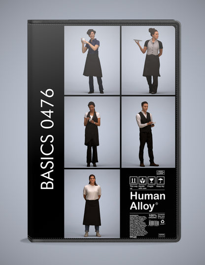 5 3D scanned people hospitality, photorealistic archviz pack for Enscape and SketchUp