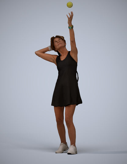 3D scanned woman sport, photorealistic archviz people for Enscape and SketchUp