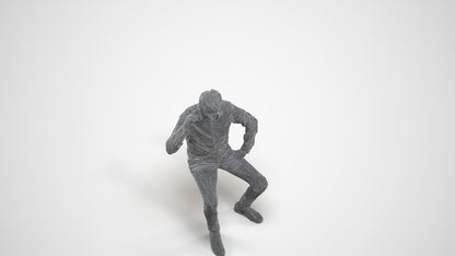 realistic 3D man business sitting, scanned archviz people for Blender and 3ds Max, wireframe three-quarter view