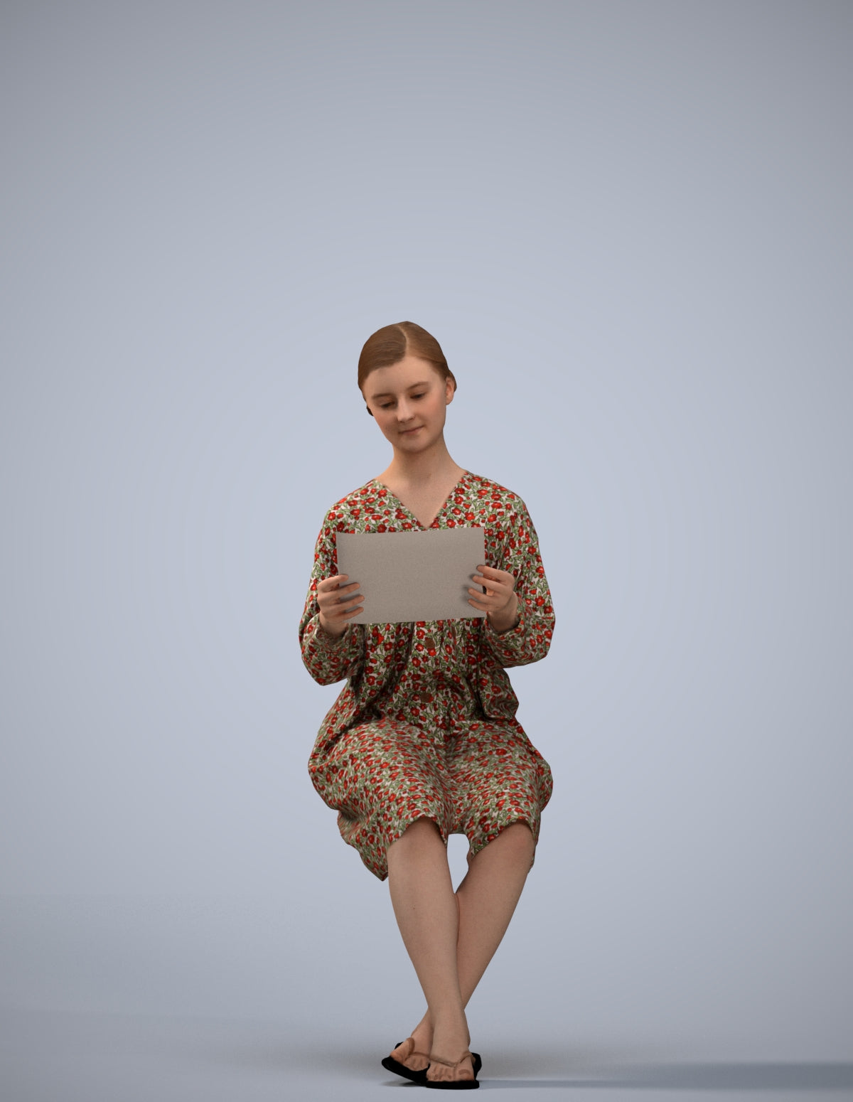 realistic 3D people girl casual kids, render-ready for V-Ray and Corona, FBX OBJ