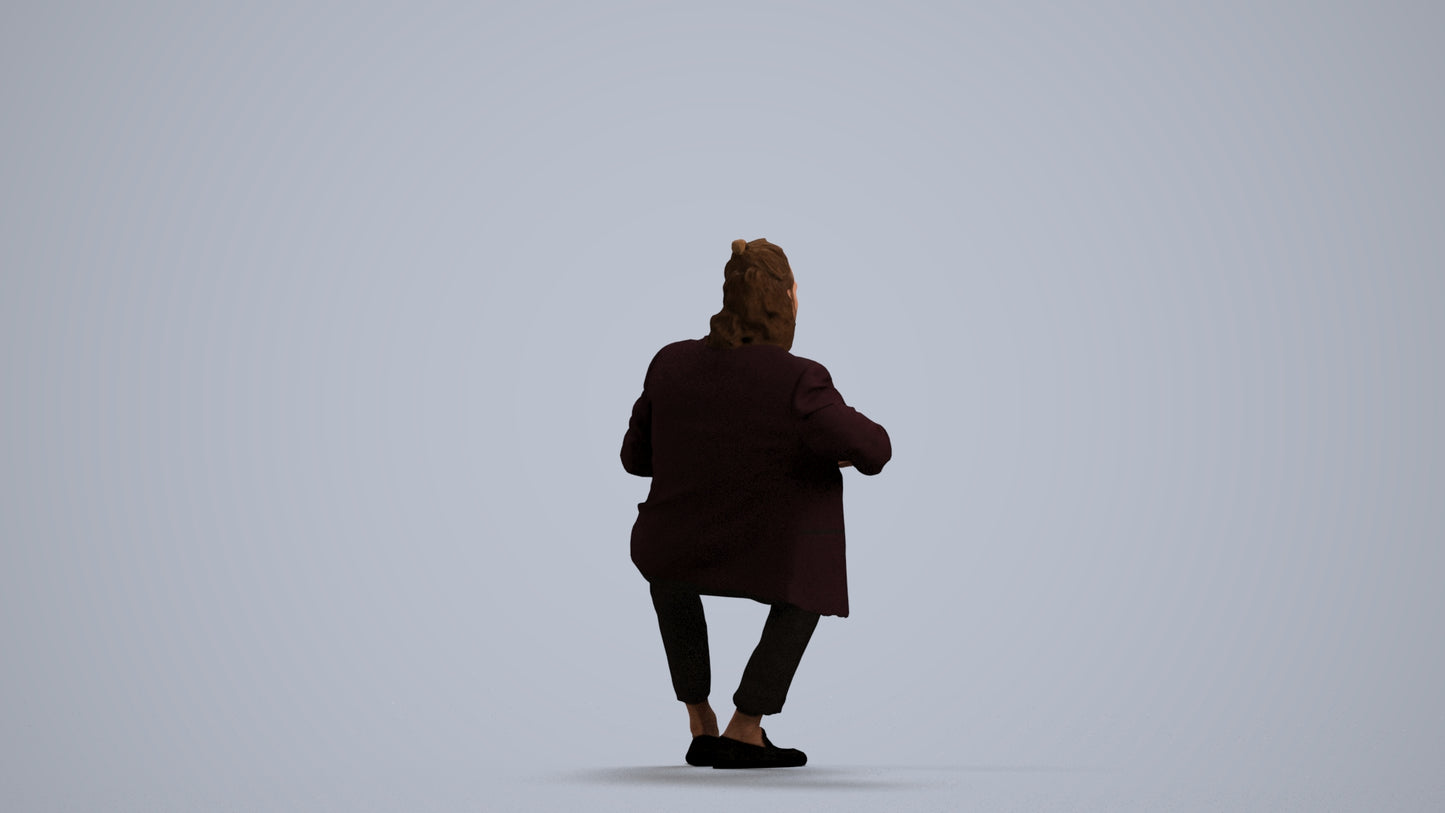 realistic 3D human man formal formalaffairs, archviz people FBX OBJ for Blender, front view render
