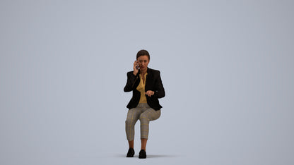 realistic 3D people woman business, render-ready for V-Ray and Corona, FBX OBJ, standing pose render