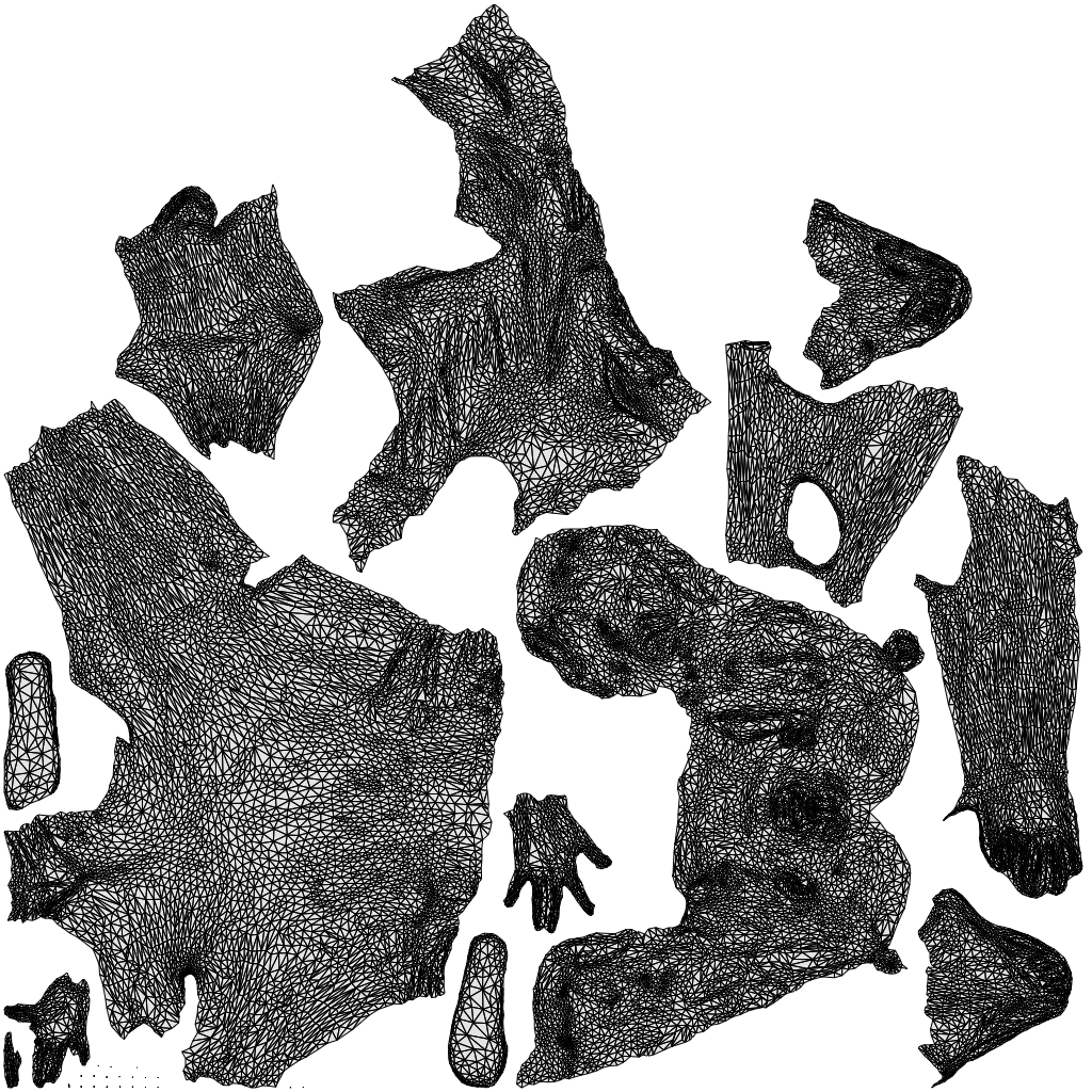 scanned 3D woman casual sitting, photogrammetry people for Enscape and V-Ray, wireframe top-down view