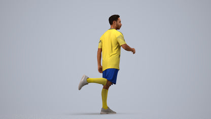 realistic 3D people man sport, render-ready for V-Ray and Corona, FBX OBJ, side view render