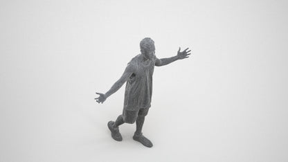 realistic 3D people man sport, render-ready for V-Ray and Corona, FBX OBJ, wireframe three-quarter view