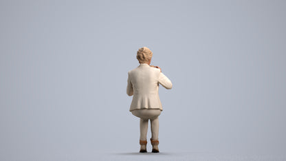 realistic 3D people senior woman business sitting, render-ready for V-Ray and Corona, FBX OBJ, front view render