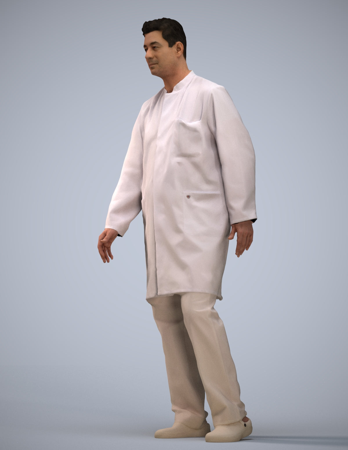 3D people model man medical, scanned human for 3ds Max rendering