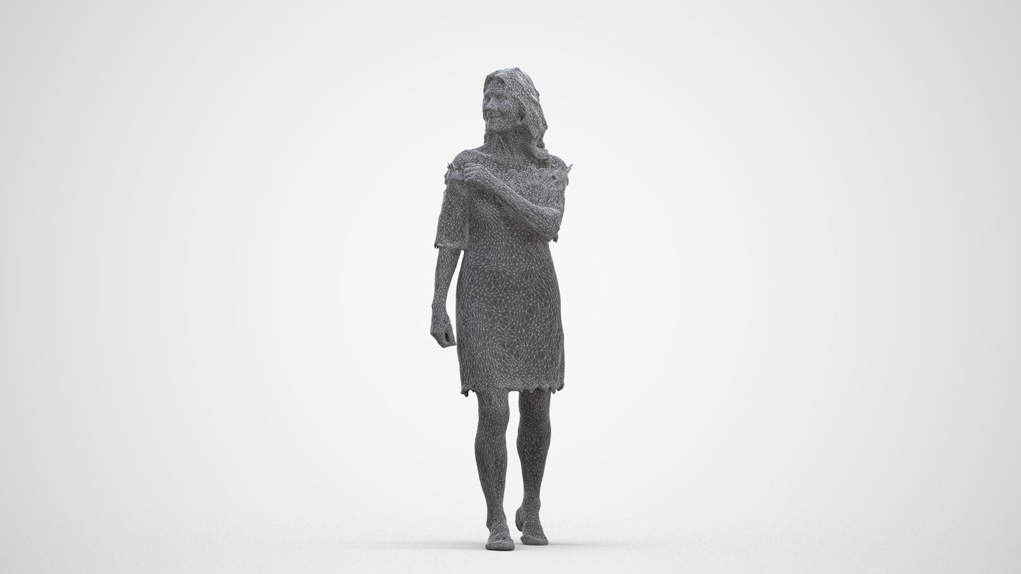 3D scanned senior woman business casual, photorealistic archviz people for Enscape and SketchUp