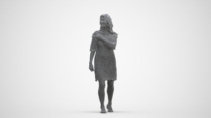3D scanned senior woman business casual, photorealistic archviz people for Enscape and SketchUp