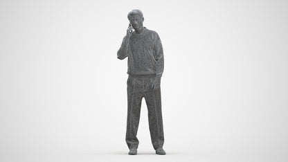 realistic 3D people man casual standing, render-ready for V-Ray and Corona, FBX OBJ, three-quarter front view render