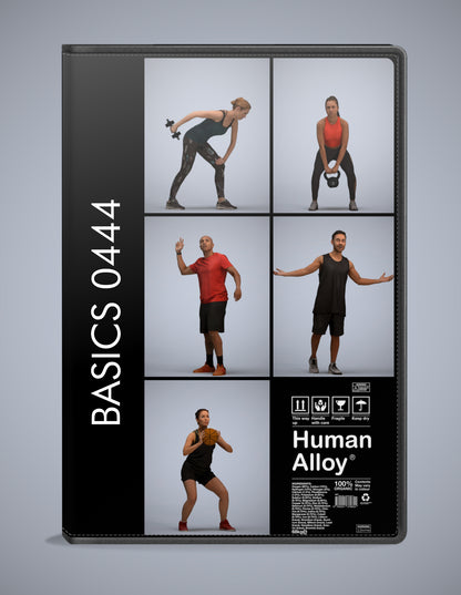 realistic 3D humans sport pack, 5 archviz people FBX OBJ for Blender