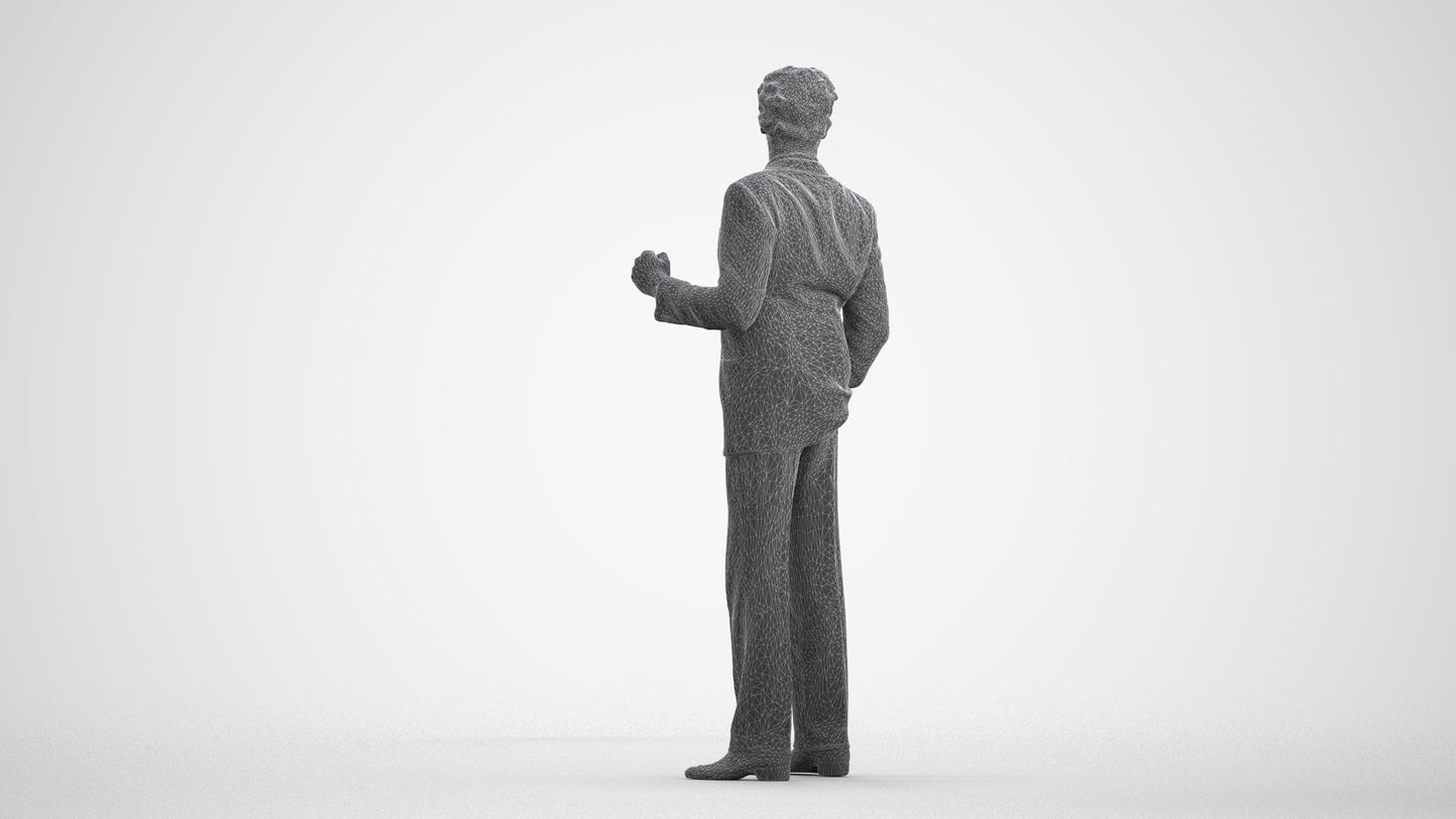 3D scanned man business, photorealistic archviz people for Enscape and SketchUp, square thumbnail