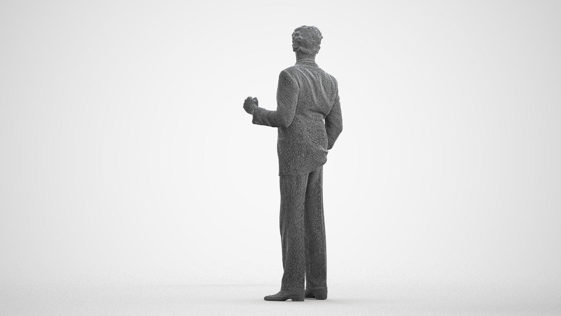 3D scanned man business, photorealistic archviz people for Enscape and SketchUp, square thumbnail