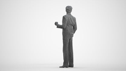 3D scanned man business, photorealistic archviz people for Enscape and SketchUp, square thumbnail