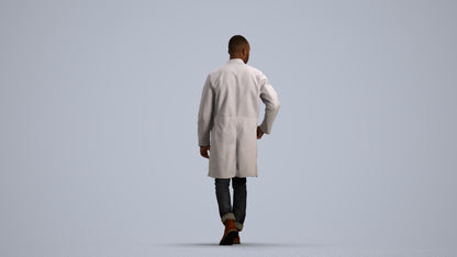 3D human model man medical, photogrammetry scanned person for archviz, front view render