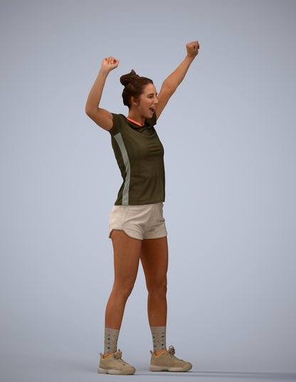 photogrammetry 3D woman sport, realistic human model archviz FBX