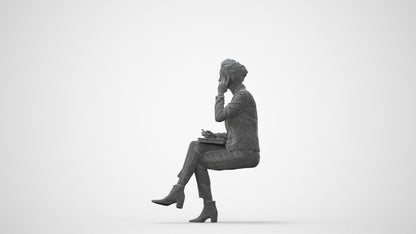 photogrammetry 3D woman business, realistic human model archviz FBX, square thumbnail