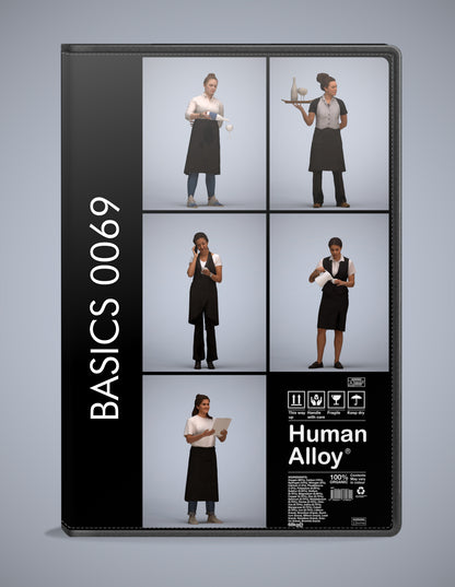 3D people models hospitality bundle, 5 scanned humans for 3ds Max rendering
