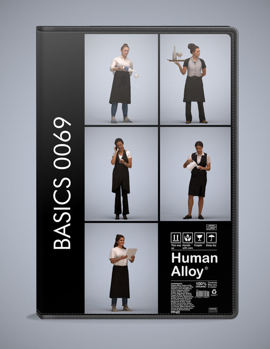 3D people models hospitality bundle, 5 scanned humans for 3ds Max rendering