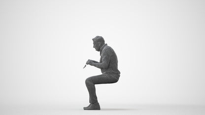 3D people model man casual business, scanned human for 3ds Max rendering, square thumbnail