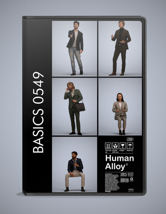 3D people models business bundle, 5 scanned humans for 3ds Max rendering