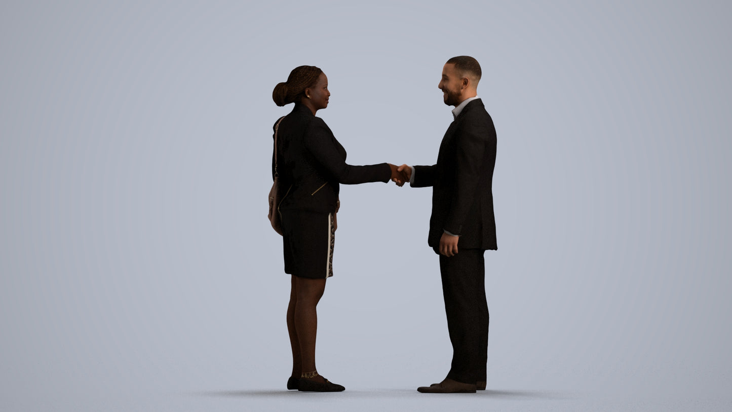 realistic 3D people man business, render-ready for V-Ray and Corona, FBX OBJ, front view render