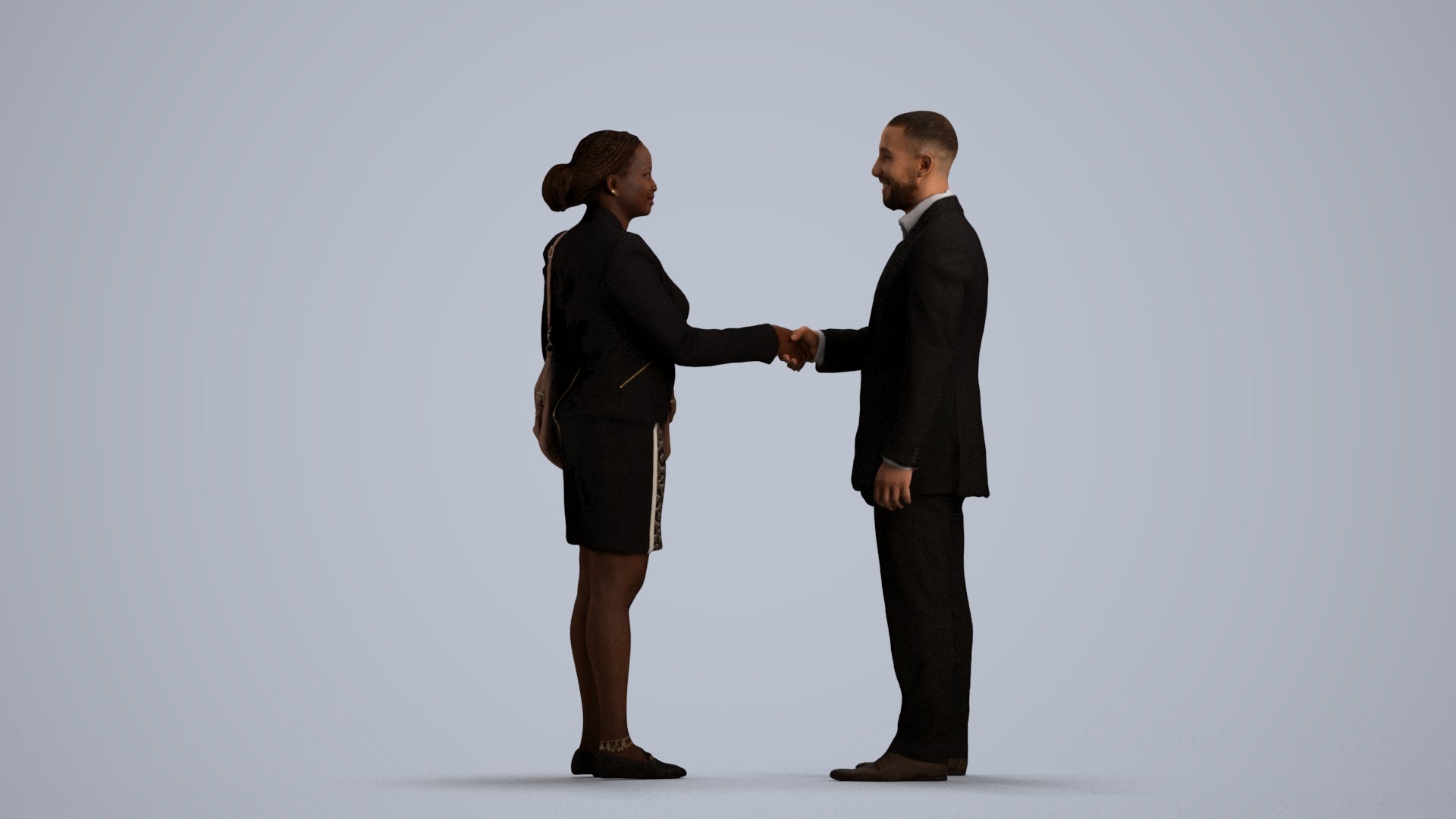realistic 3D people man business, render-ready for V-Ray and Corona, FBX OBJ, front view render