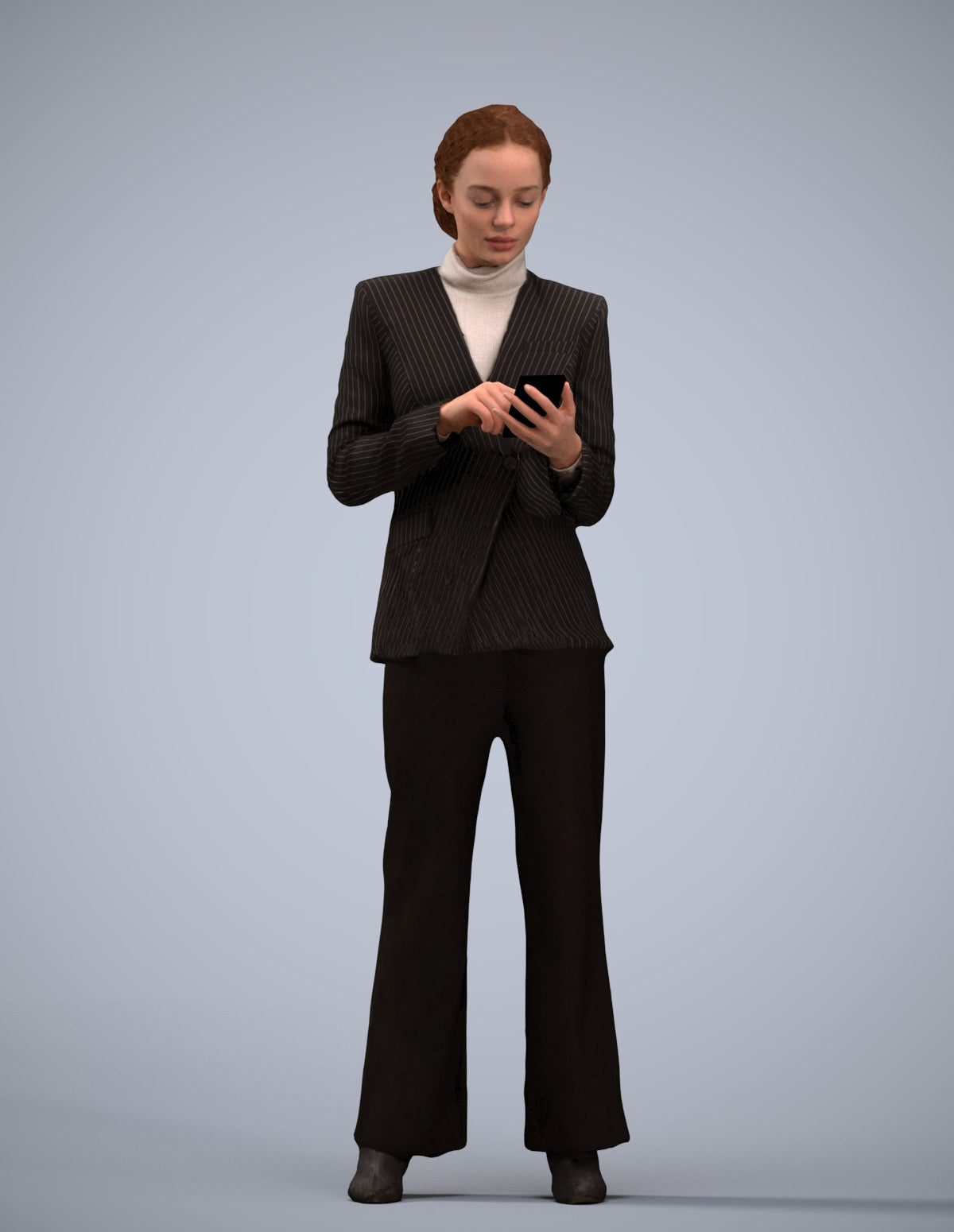3D people model woman business, scanned human for 3ds Max rendering