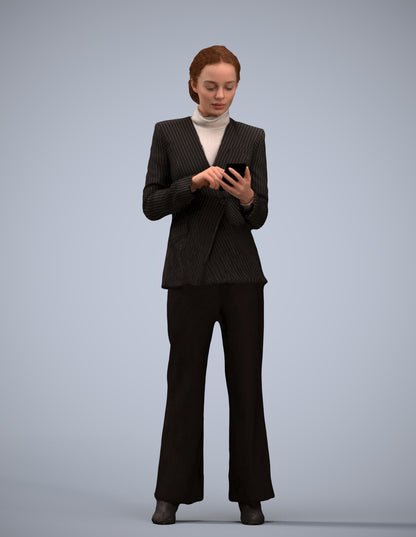 3D people model woman business, scanned human for 3ds Max rendering