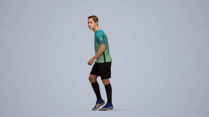 scanned 3D boy sport, photogrammetry people for Enscape and V-Ray, top-down view render