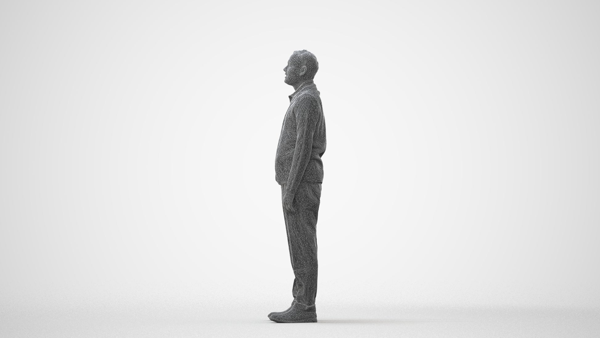 realistic 3D people man business standing, render-ready for V-Ray and Corona, FBX OBJ, square thumbnail