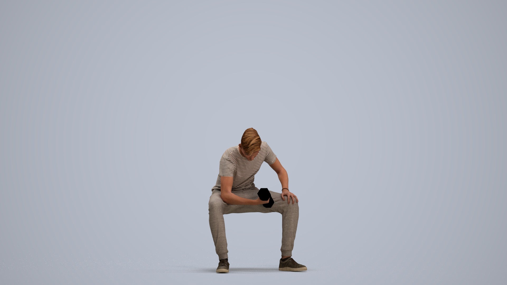 photogrammetry 3D man casual sport, realistic human model archviz FBX, standing pose render