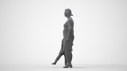 photogrammetry 3D girl casual kids, realistic human model archviz FBX, square thumbnail