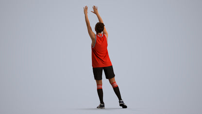 3D people model woman sport, scanned human for 3ds Max rendering, front view render