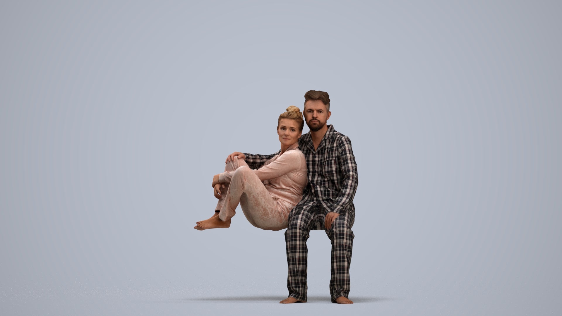 realistic 3D human woman bathroom, archviz people FBX OBJ for Blender, standing pose render