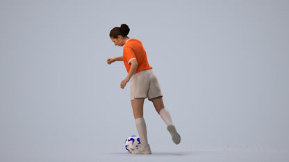realistic 3D people woman sport, render-ready for V-Ray and Corona, FBX OBJ, three-quarter view render