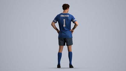 3D scanned man sport, photorealistic archviz people for Enscape and SketchUp, front view render
