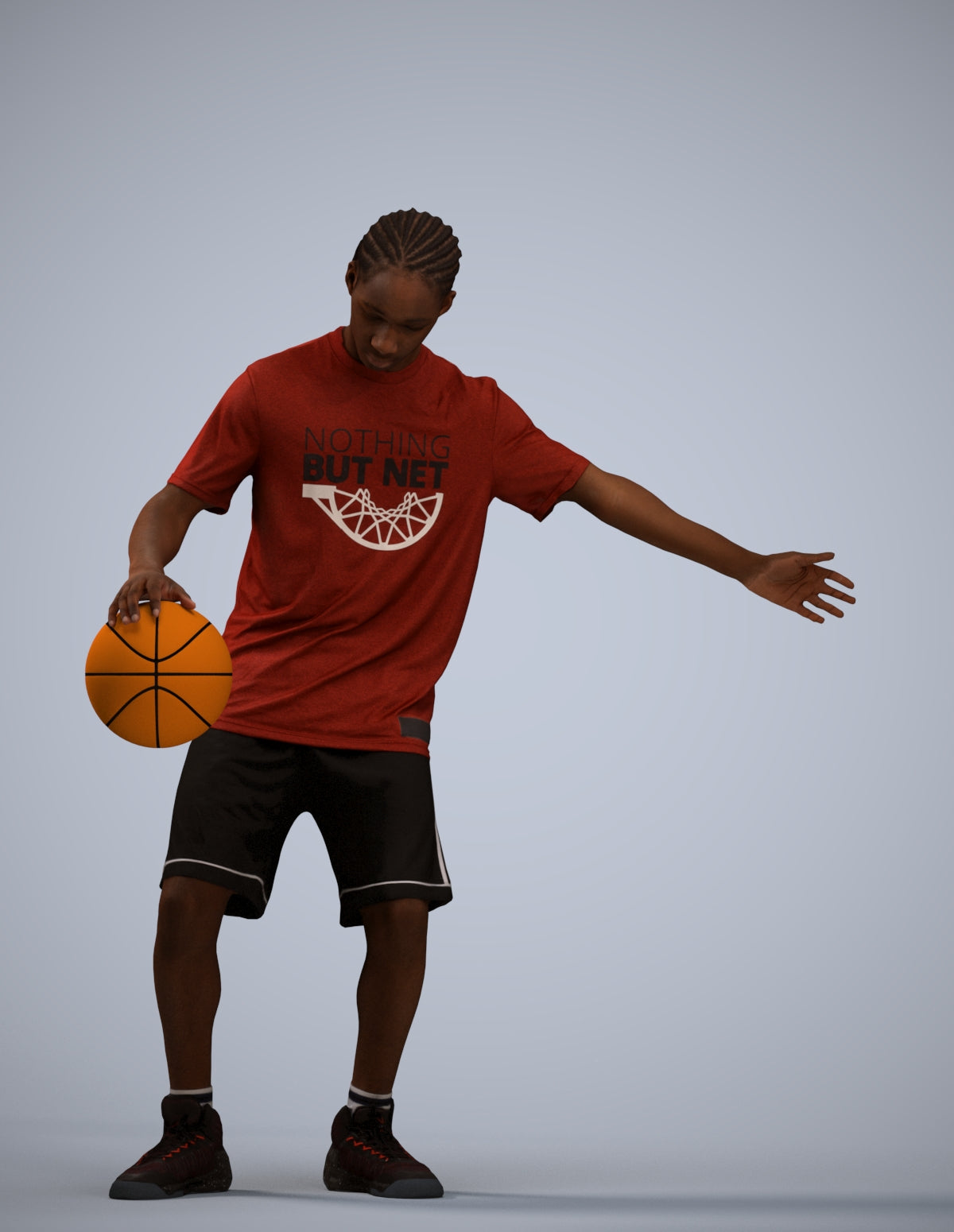 3D people model boy sport, scanned human for 3ds Max rendering