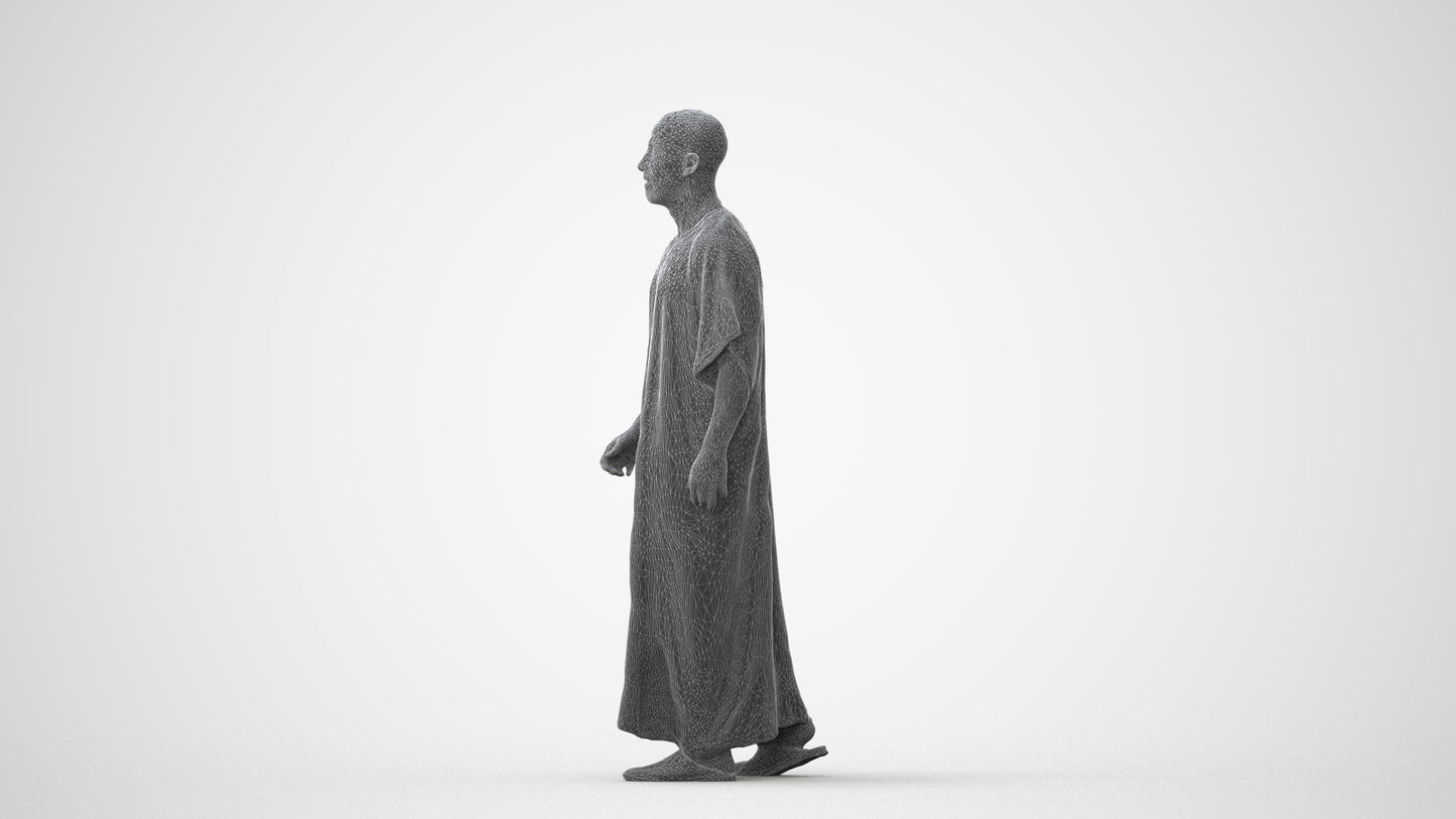 3D scanned man walking, photorealistic archviz people for Enscape and SketchUp, square thumbnail