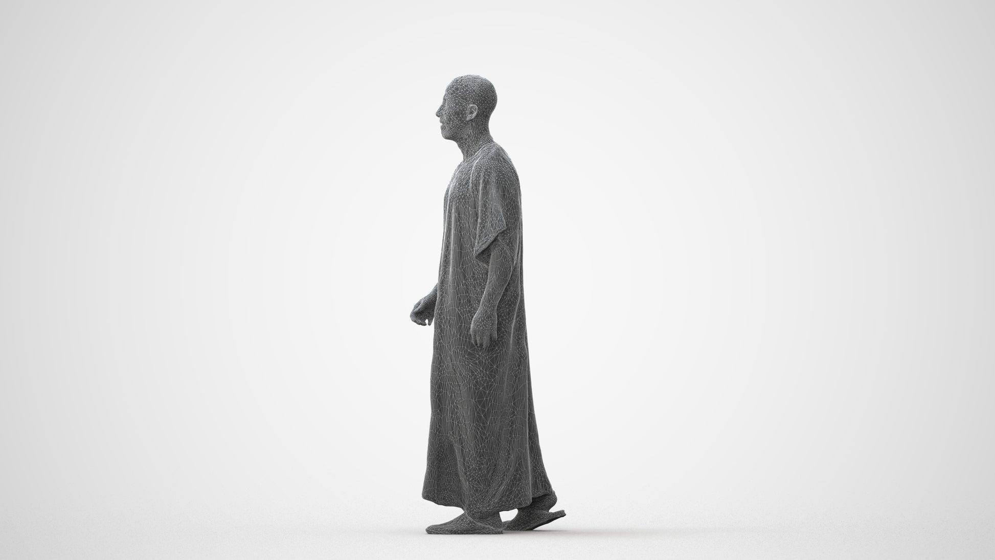 3D scanned man walking, photorealistic archviz people for Enscape and SketchUp, square thumbnail