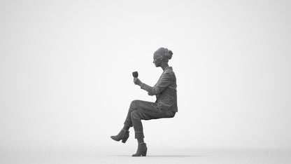 scanned 3D woman business, photogrammetry people for Enscape and V-Ray, square thumbnail