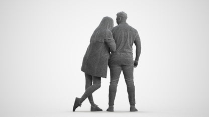realistic 3D man casual shopping, scanned archviz people for Blender and 3ds Max, wireframe front view
