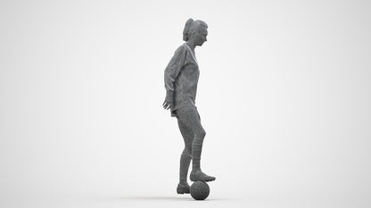 realistic 3D woman sport, scanned archviz people for Blender and 3ds Max, wireframe side view
