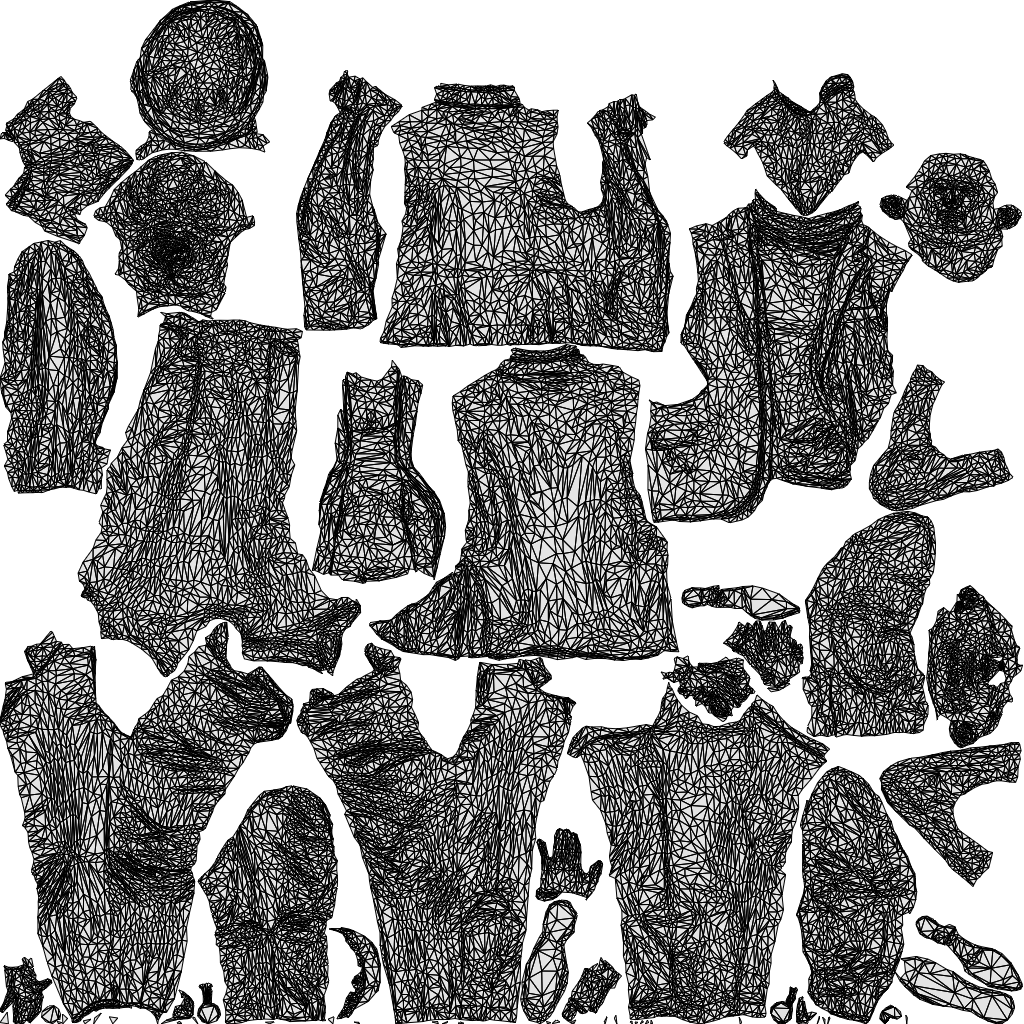3D scanned woman business, photorealistic archviz people for Enscape and SketchUp, wireframe top-down view