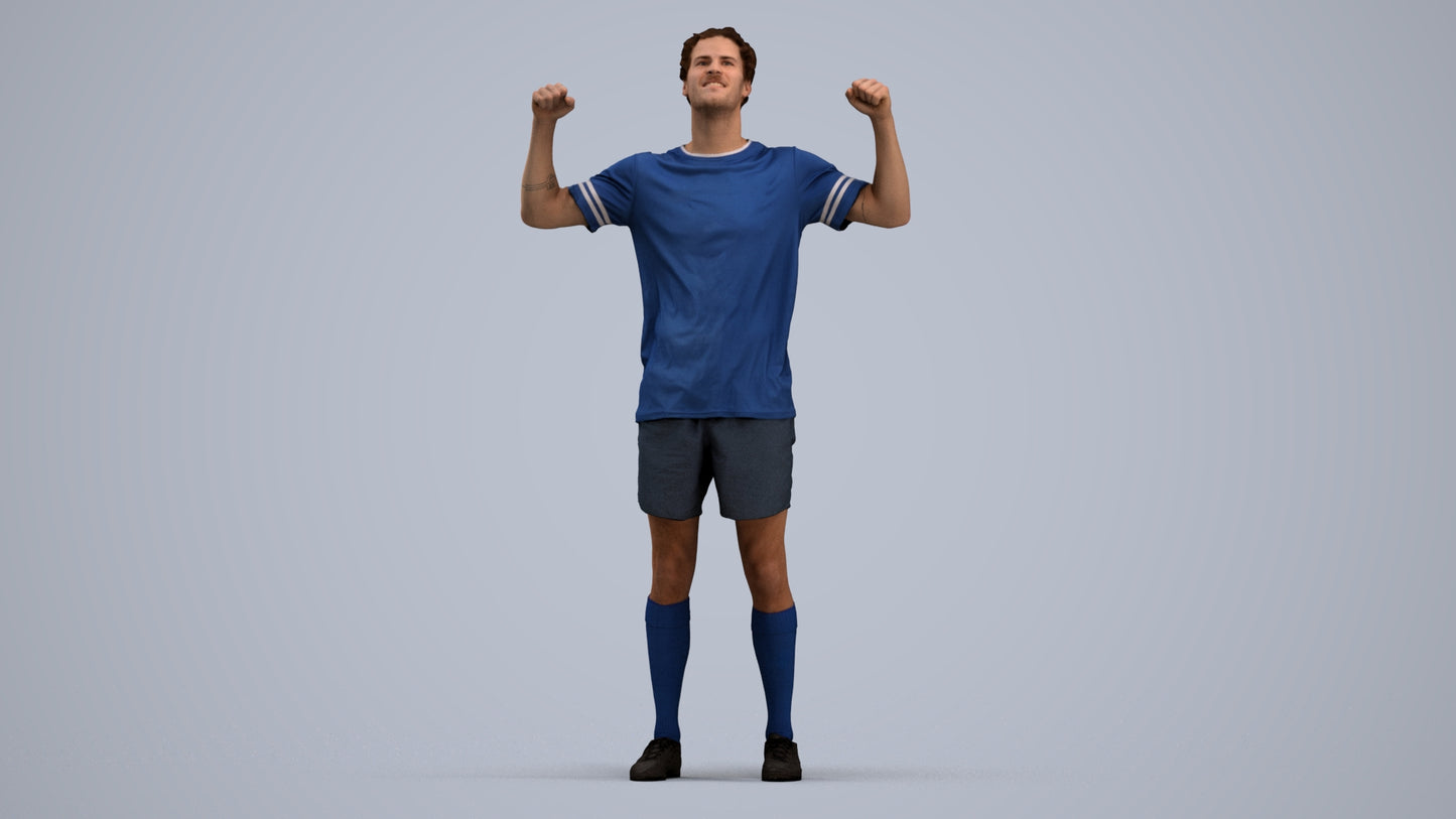 scanned 3D man sport, photogrammetry people for Enscape and V-Ray, standing pose render
