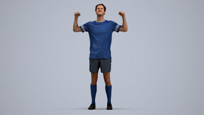scanned 3D man sport, photogrammetry people for Enscape and V-Ray, standing pose render