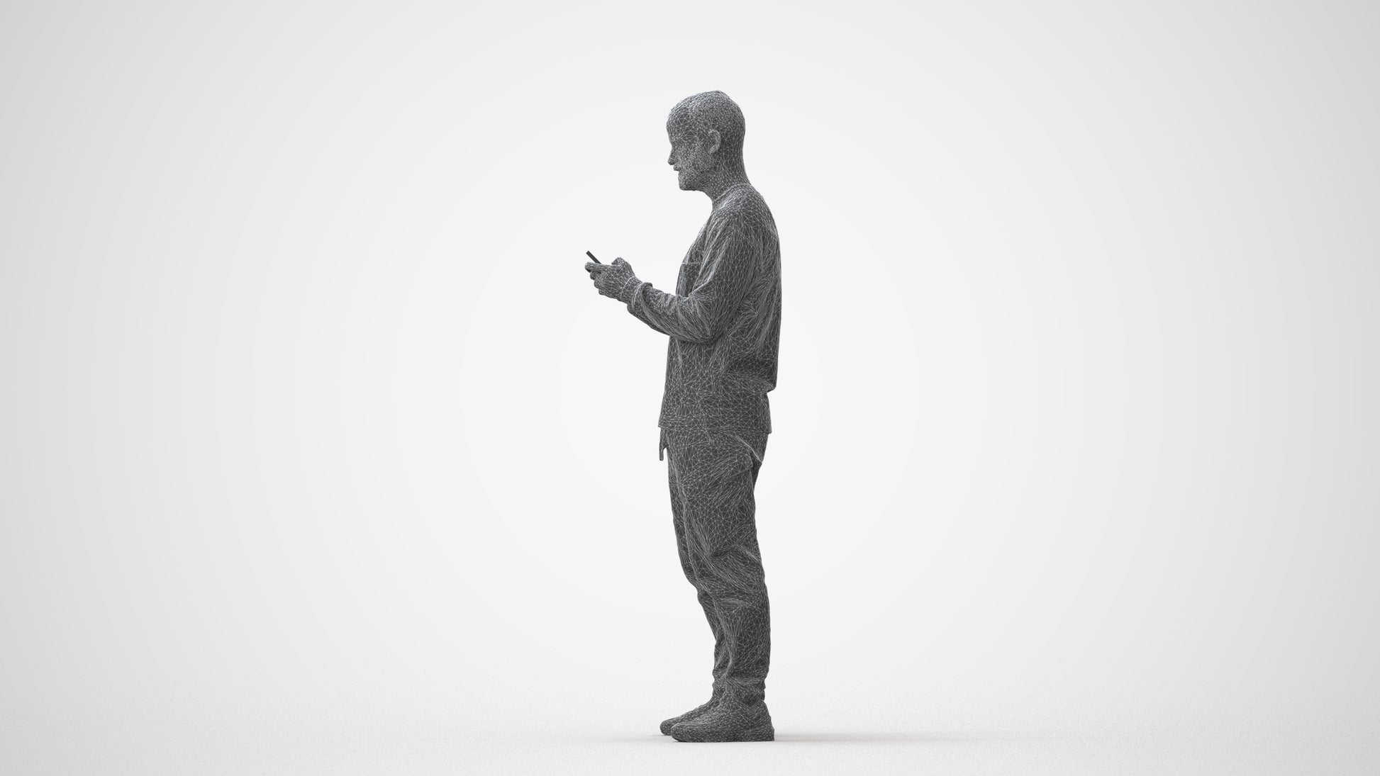 realistic 3D people man casual standing, render-ready for V-Ray and Corona, FBX OBJ, square thumbnail